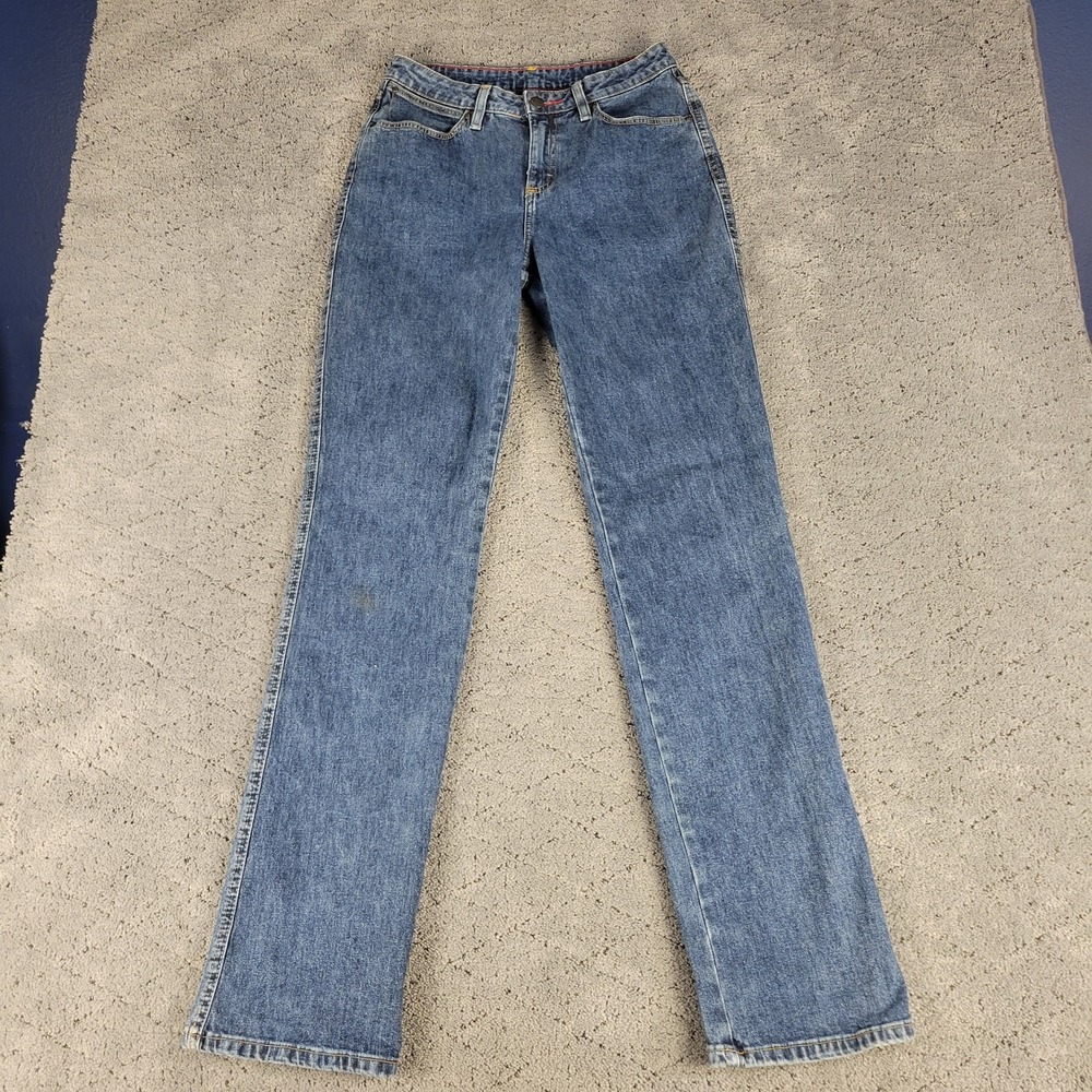 Wrangler Jeans Womens 5 Blue Cowboy Cut Slim Fit Stretch Straight Denim Cowgirl